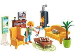 PLAYMOBIL Dollhouse 5308 Living Room With Fireplace