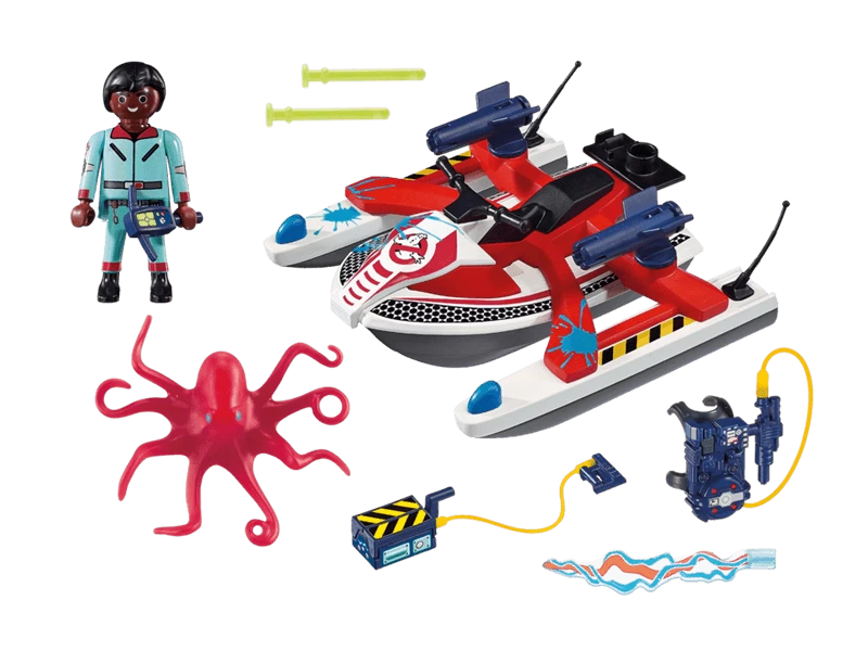 PLAYMOBIL GHOSTBUSTERS 9387 Zeddemore With Aqua Scooter - Image 3