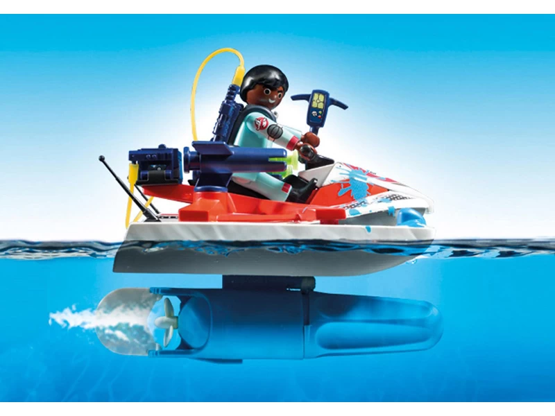 PLAYMOBIL GHOSTBUSTERS 9387 Zeddemore With Aqua Scooter - Image 5