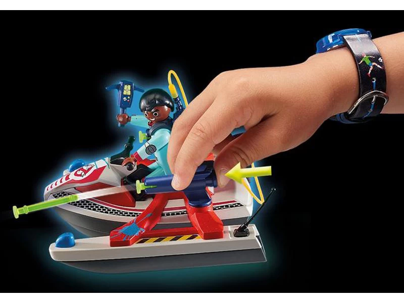 PLAYMOBIL GHOSTBUSTERS 9387 Zeddemore With Aqua Scooter - Image 6