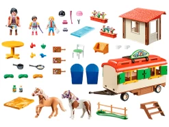 PLAYMOBIL Country 70510 Pony Shelter With Mobile Home