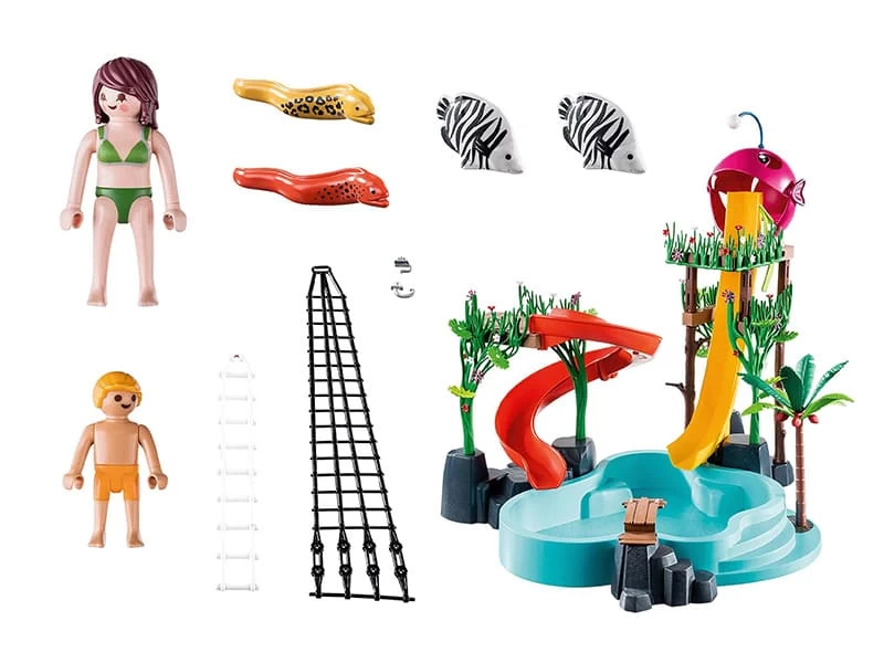 PLAYMOBIL Family Fun 70609 Water Park With Slides