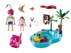 PLAYMOBIL Family Fun 70610 Small Pool With Water Sprayer