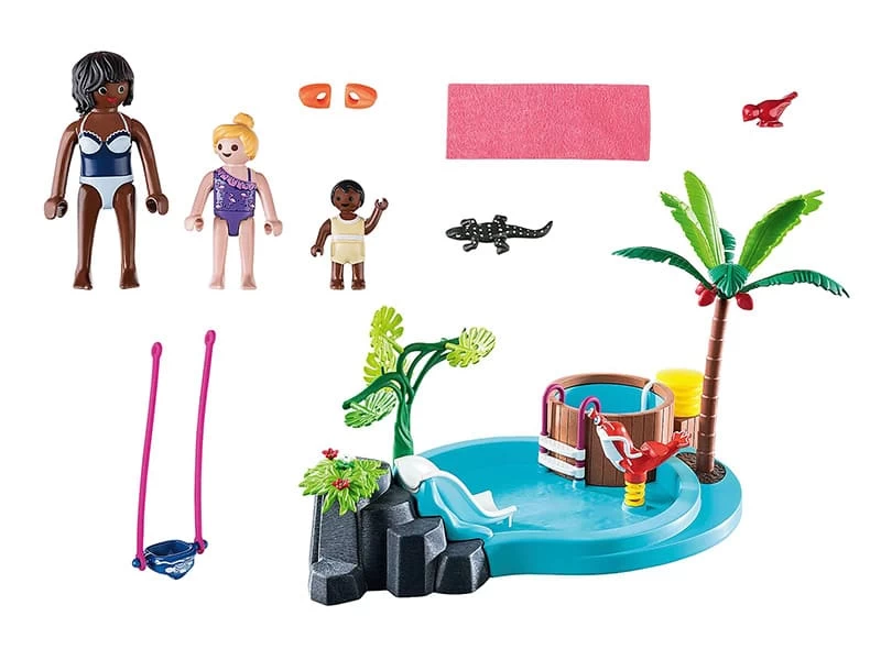PLAYMOBIL Family Fun 70611 Children's Pool With Slide