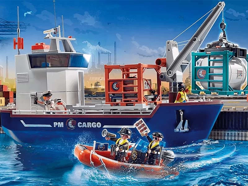 PLAYMOBIL CITY ACTION 70769 Cargo Ship With Boat - Image 3