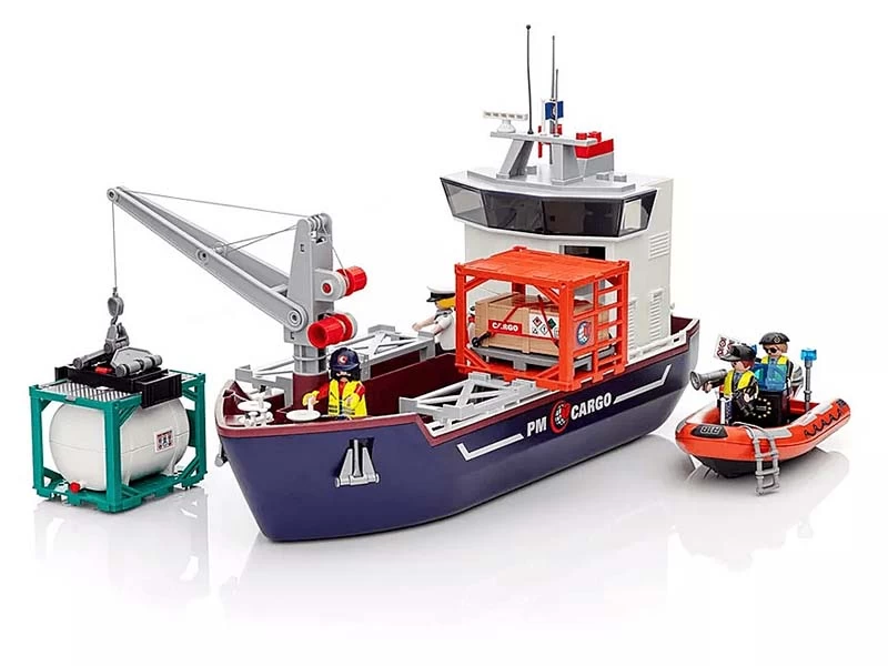 PLAYMOBIL CITY ACTION 70769 Cargo Ship With Boat - Image 4