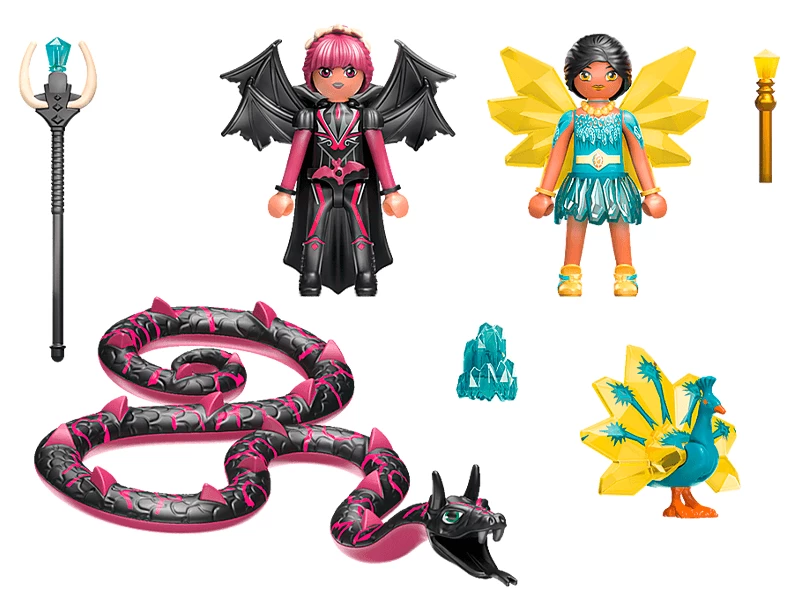 PLAYMOBIL Ayuma 70803 Crystal Fairy And Bat Fairy With Soul Animal
