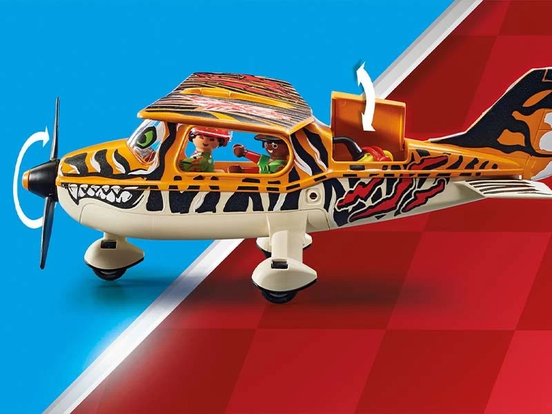 PLAYMOBIL Stunshow 70902 Air Stunt Show Tiger Propeller Plane - Image 4