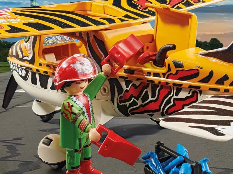 PLAYMOBIL Stunshow 70902 Air Stunt Show Tiger Propeller Plane - Image 7