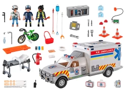 PLAYMOBIL CITY ACTION 70936 Rescue Vehicles: Ambulance With Lights And Sound