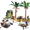 PLAYMOBIL Pirates 70962 Pirate Treasure Island With Rowboat