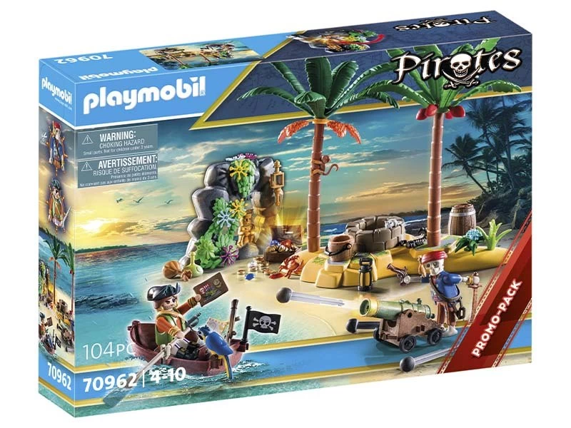 PLAYMOBIL Pirates 70962 Pirate Treasure Island With Rowboat - Image 2