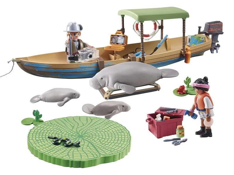 PLAYMOBIL Wiltopia 71010 Wiltopia - Boat Trip To The Manatees