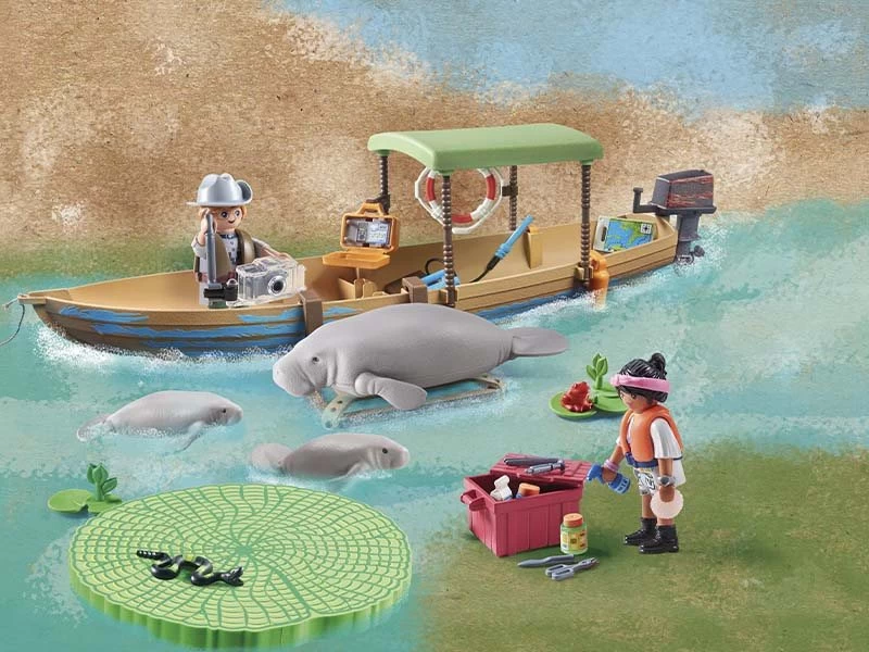 PLAYMOBIL Wiltopia 71010 Wiltopia - Boat Trip To The Manatees - Image 3