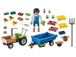 PLAYMOBIL Country 71249 Harvester Tractor With Trailer