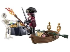 PLAYMOBIL Pirates 71254 Starter Pack Pirate With Rowing Boat