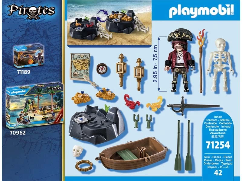 PLAYMOBIL Pirates 71254 Starter Pack Pirate With Rowing Boat - Image 4