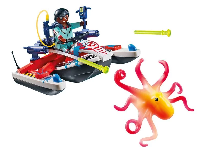 PLAYMOBIL GHOSTBUSTERS 9387 Zeddemore With Aqua Scooter