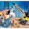PLAYMOBIL CITY ACTION 70442 Cable Excavator With Building Section