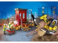PLAYMOBIL CITY ACTION 70443 Mini Excavator With Building Section