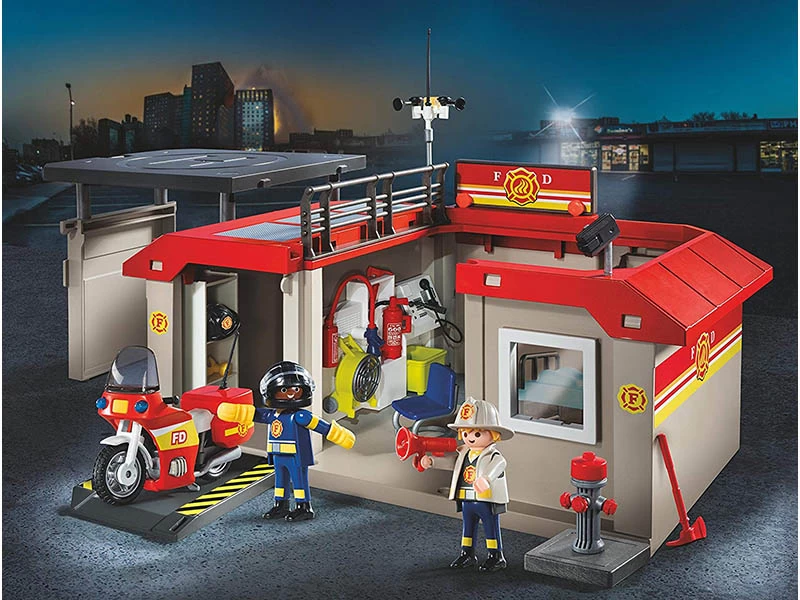 PLAYMOBIL CITY ACTION 5663 Fire Station Portable Briefcase