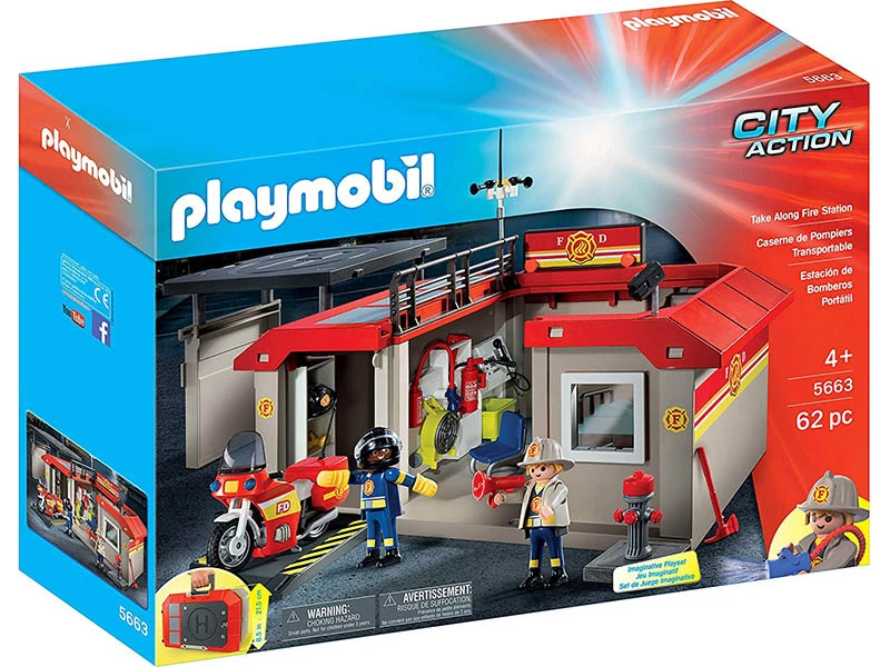 PLAYMOBIL CITY ACTION 5663 Fire Station Portable Briefcase - Image 2