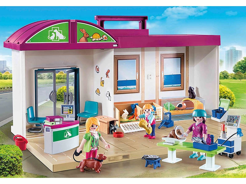 PLAYMOBIL City Life 70146 Take Along Vet Clinic