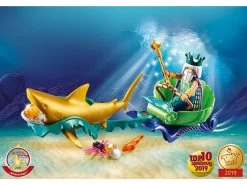 PLAYMOBIL Magic 70097 King Of The Sea With Shark Carriage